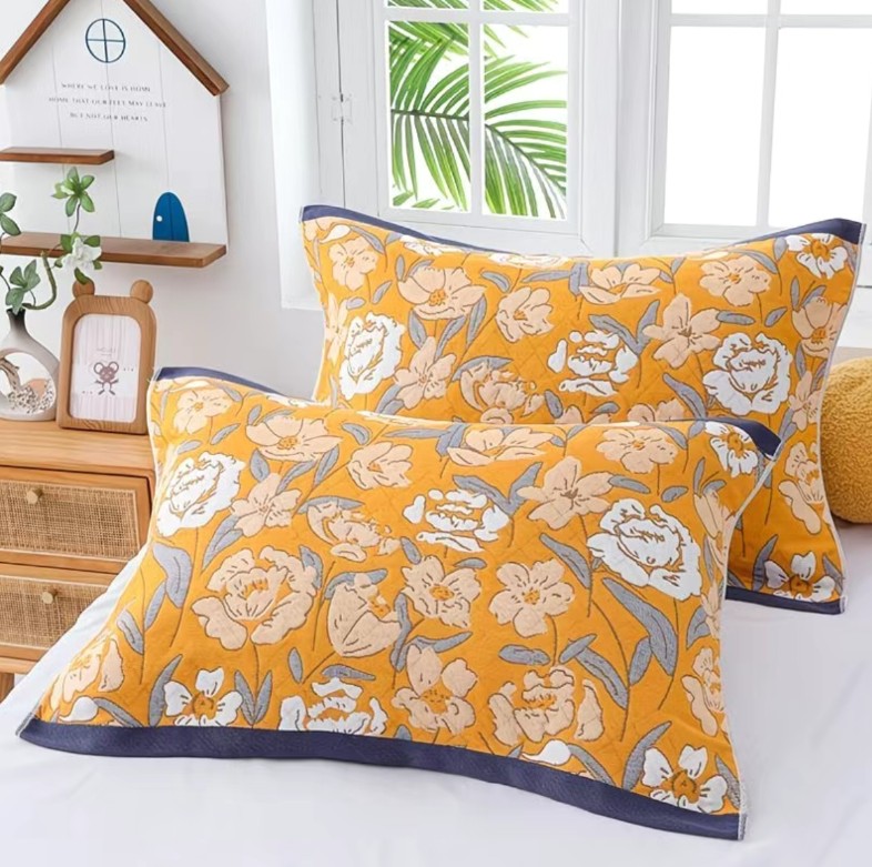 【朱总专属福利补贴】四季通用双层纱高端透气印花棉布枕巾