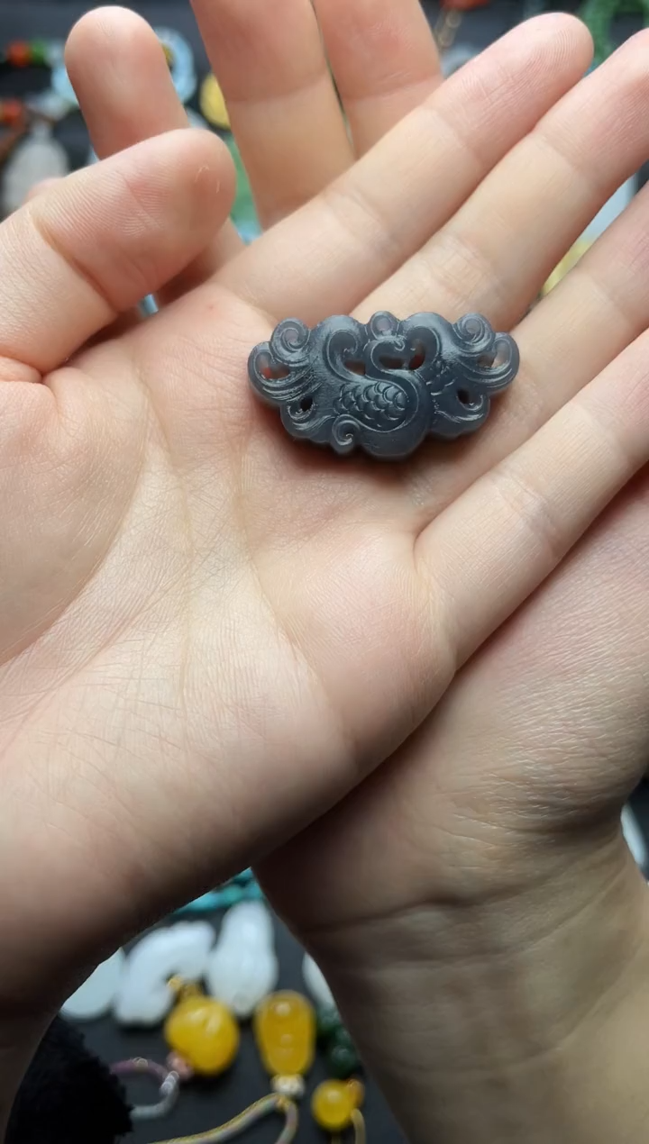 颈饰未镶嵌和田玉凤凰【定制】06