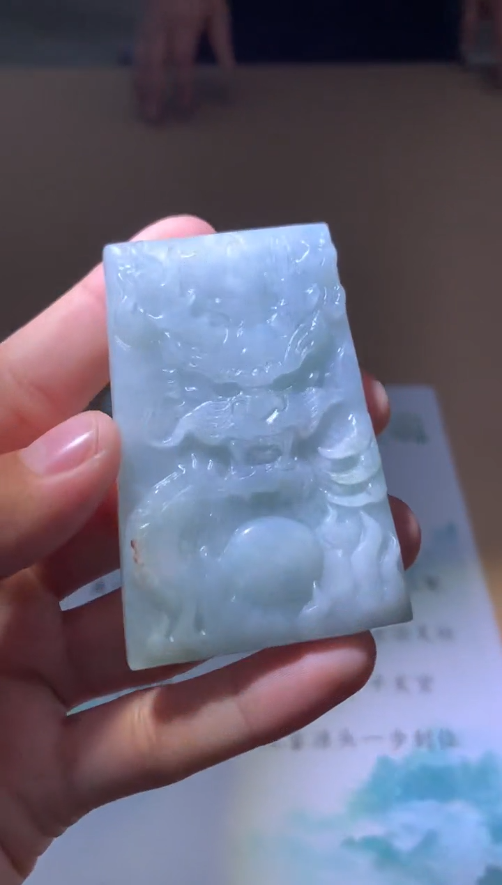 颈饰未镶嵌翡翠天**贼翡翠挂件