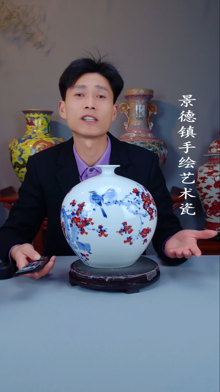 摆件陶瓷景德镇手工手绘陶瓷摆件13