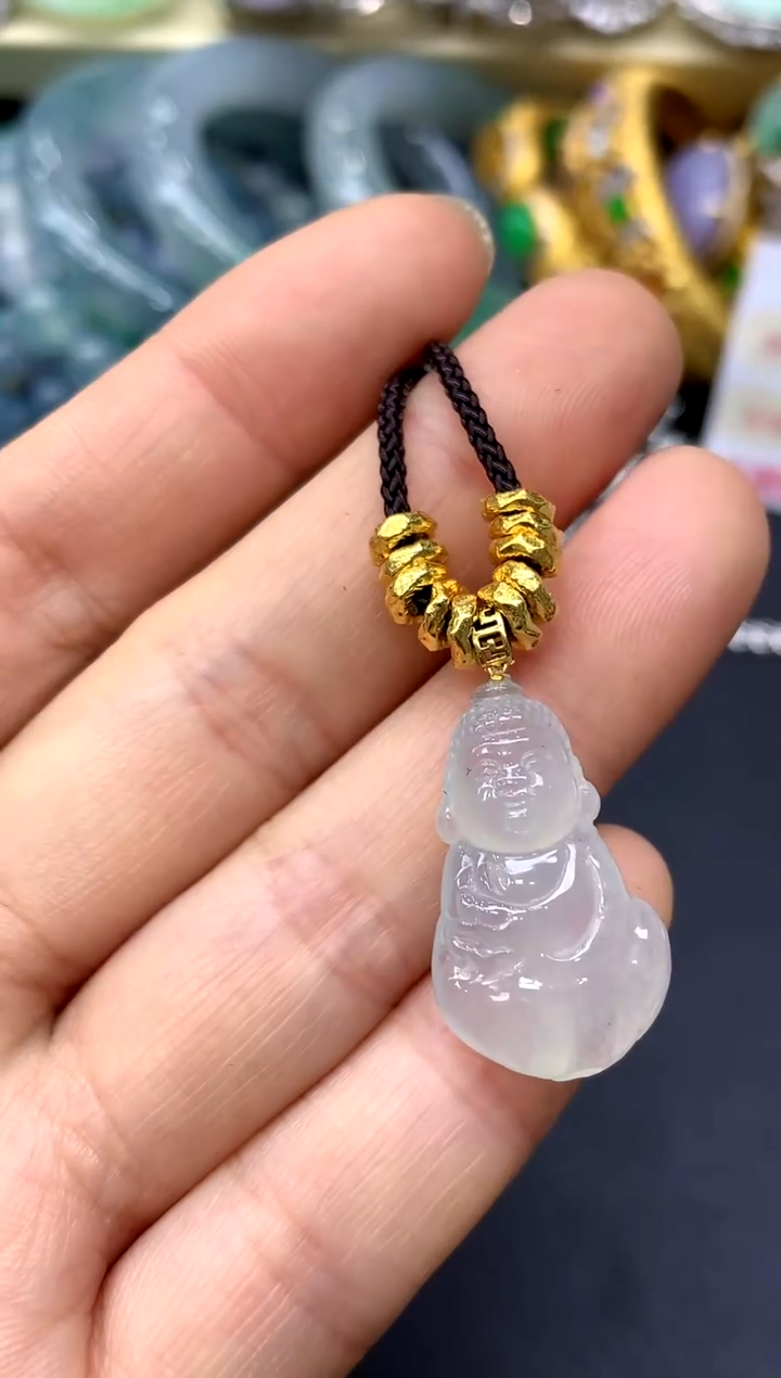 颈饰18K金镶嵌翡翠339-中国好珍宝