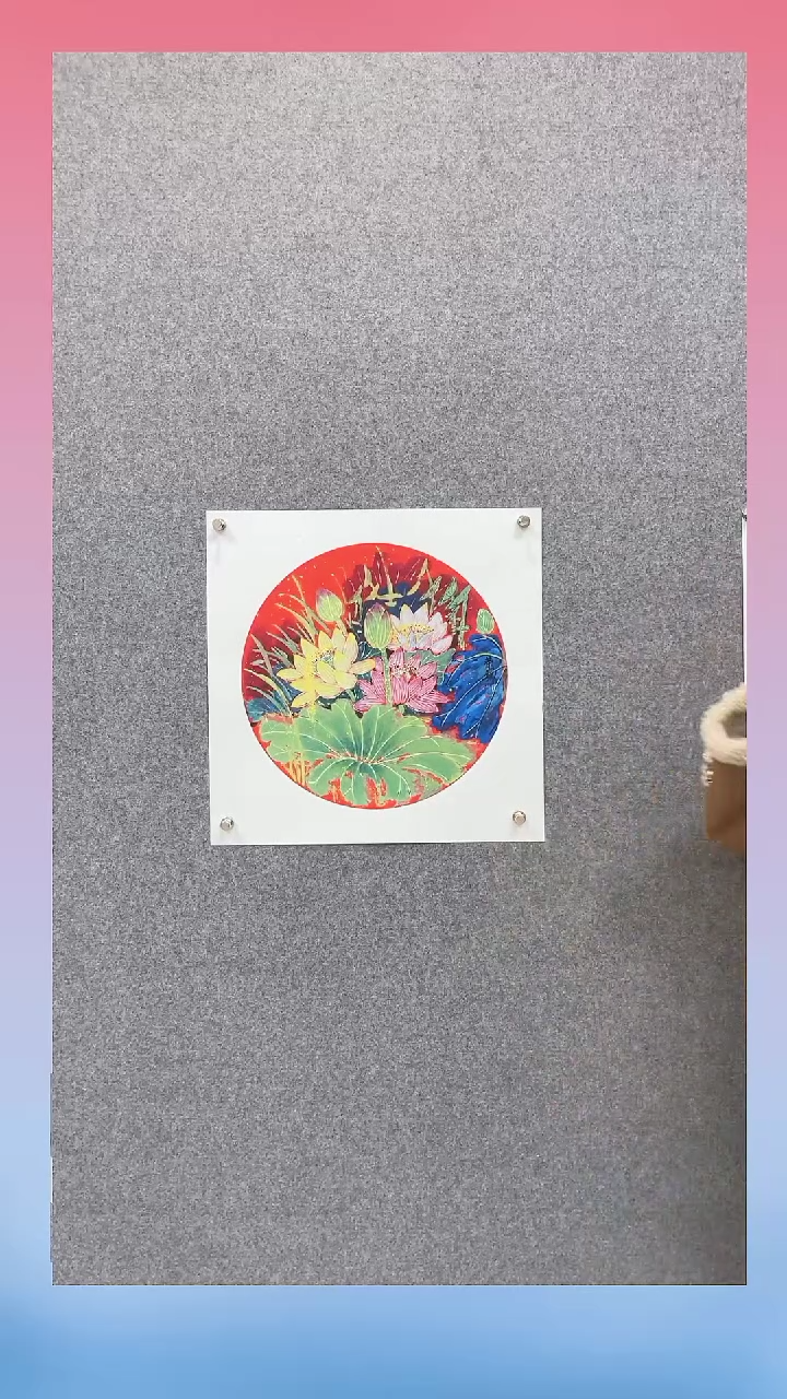 【闪购商品】国画许老师 写意花鸟《荷花》50X50卡纸