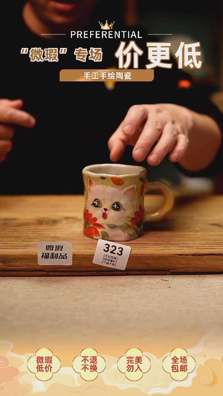 【闪购商品】@陶园瓷舍@微瑕福利不退不换@手绘釉下彩