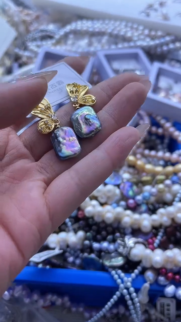 【闪购商品】淡水珍珠耳饰银S925镶嵌642