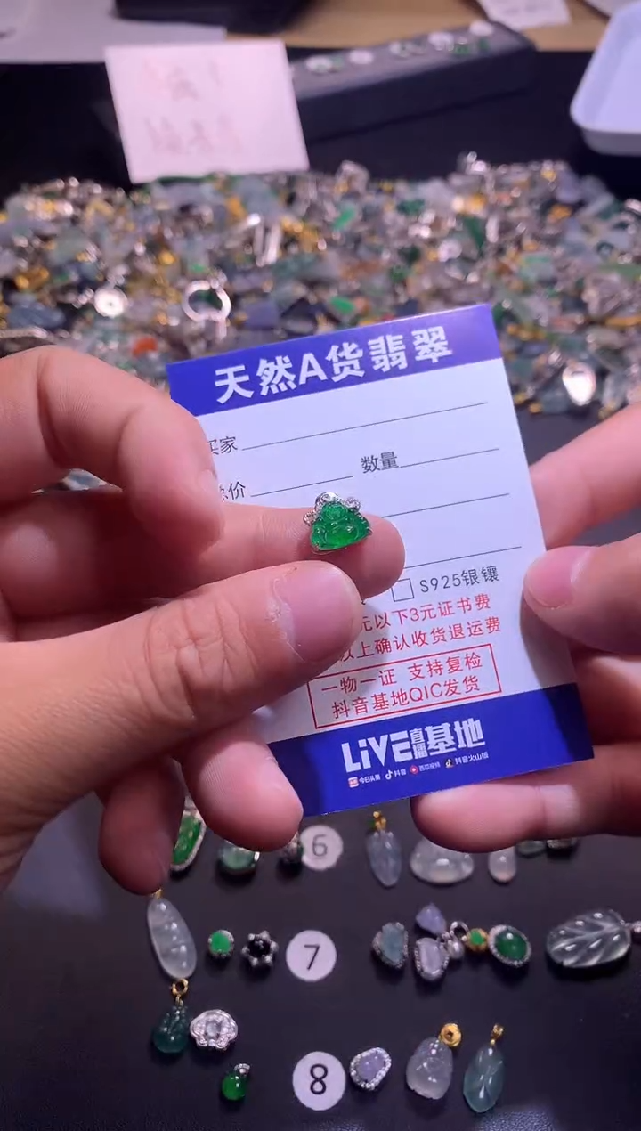 【闪购商品】翡翠吊坠(不含链)银S925镶嵌1