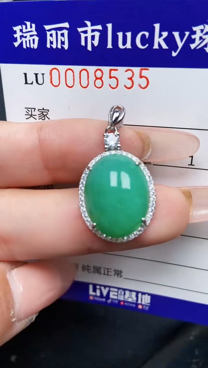 【闪购商品】翡翠颈饰银S925镶嵌8535