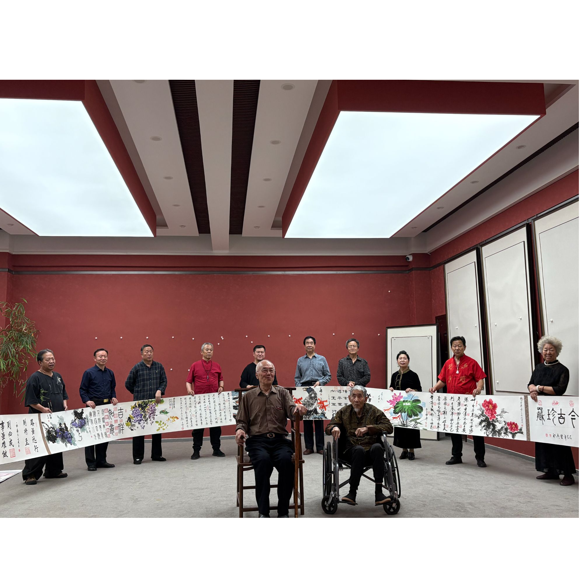 唐奈书法12位老师共创10米长卷装裱书法国画手绘手写字画书法定制