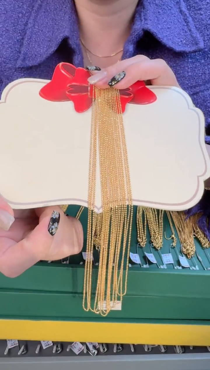 45cm固定不可调节切面珠珠链1.78g（多样性发货）