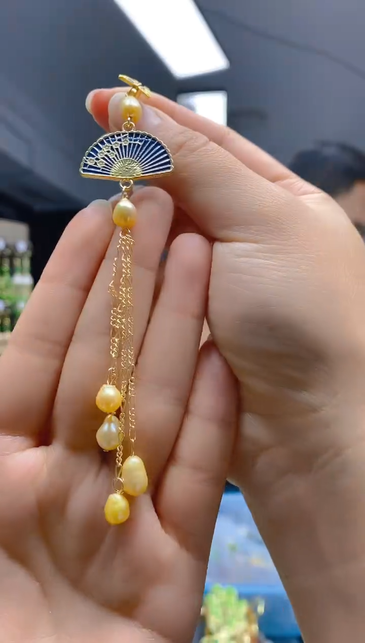 【闪购商品】淡水珍珠耳饰合金0437珍珠饰品