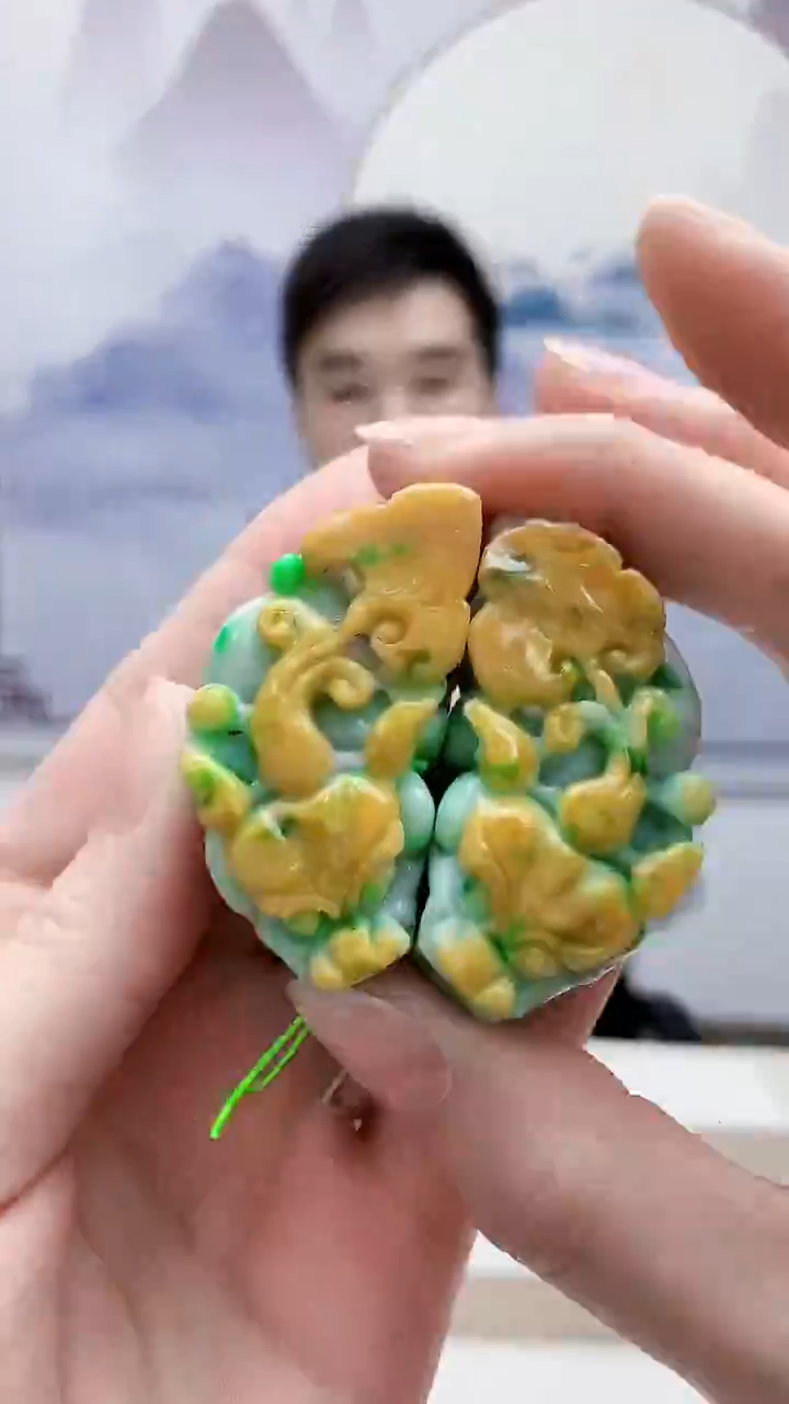 未镶嵌定制翡翠5176ry-毛货挂件40