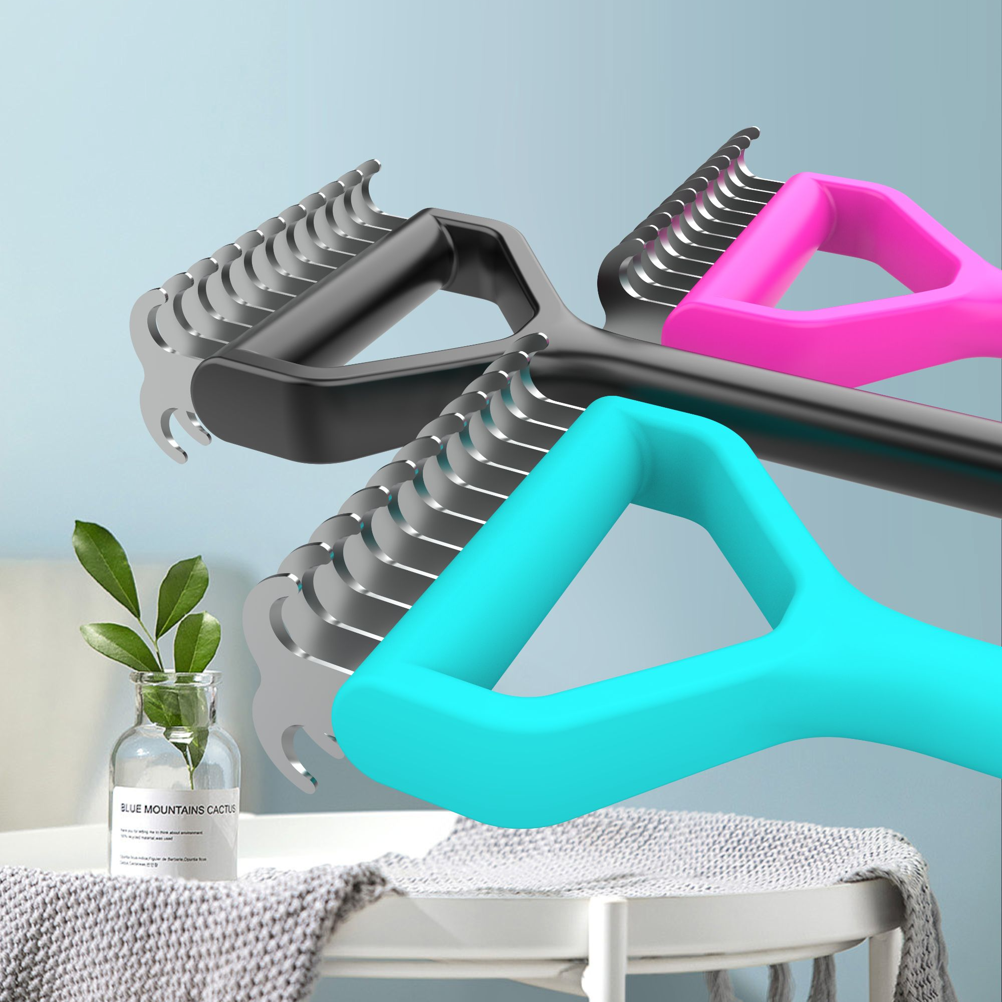 猫咪去浮毛梳宠物开结梳