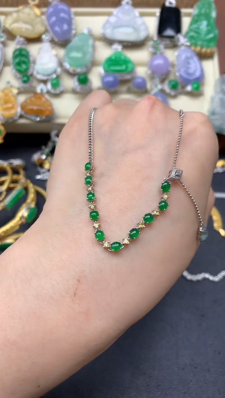 【闪购商品】翡翠颈饰18K金镶嵌446-中国好珍宝