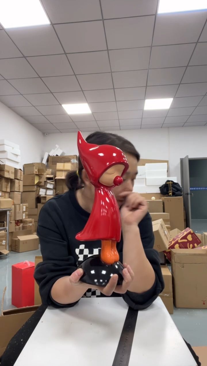 树脂沉思小红帽小号