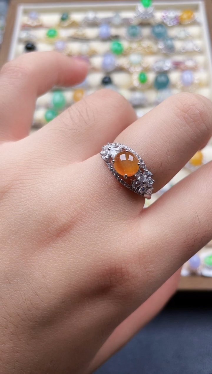 银S925镶嵌戒指翡翠20