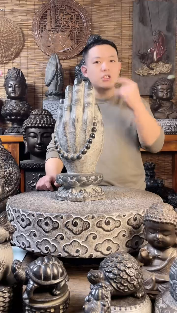 【闪购商品】46佛手天然青石雕刻