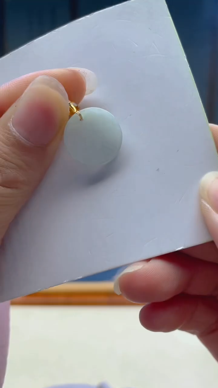 【闪购商品】翡翠颈饰18K金镶嵌缅甸A货翡翠