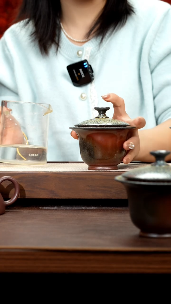 【闪购商品】紫砂茶壶红皮龙柴烧盖碗17号-