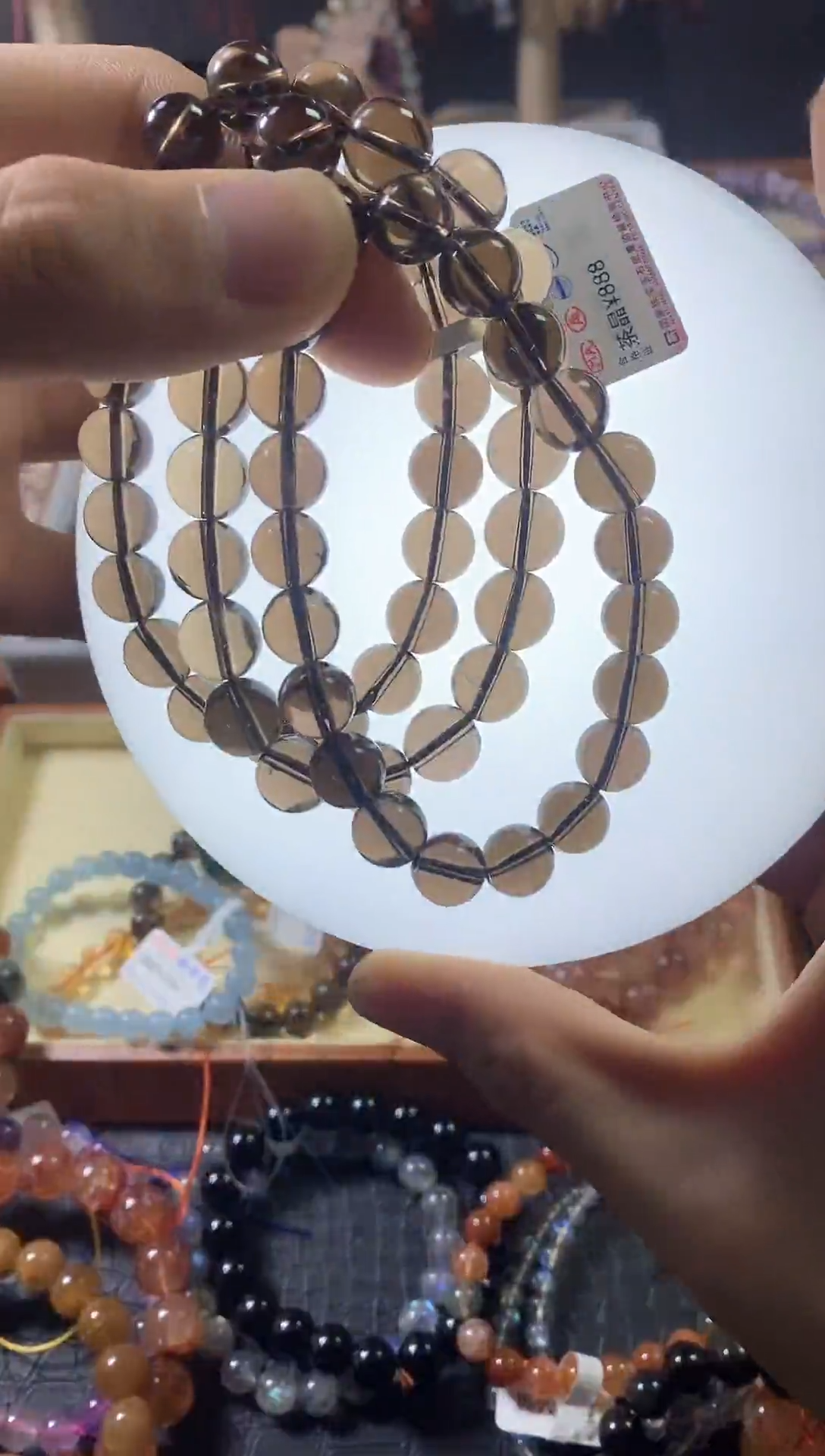 【闪购商品】水晶手链未镶嵌茶晶9+单圈