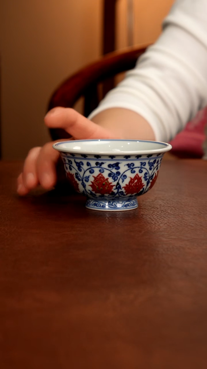 摆件陶景德镇瓷器，青花瓷手绘茶具~