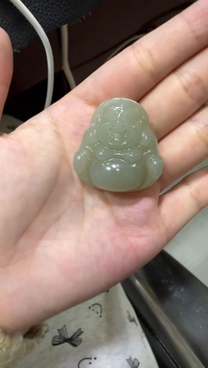 吊坠(不含链)未镶嵌和田玉近矿青白玉挂件（产地直发）