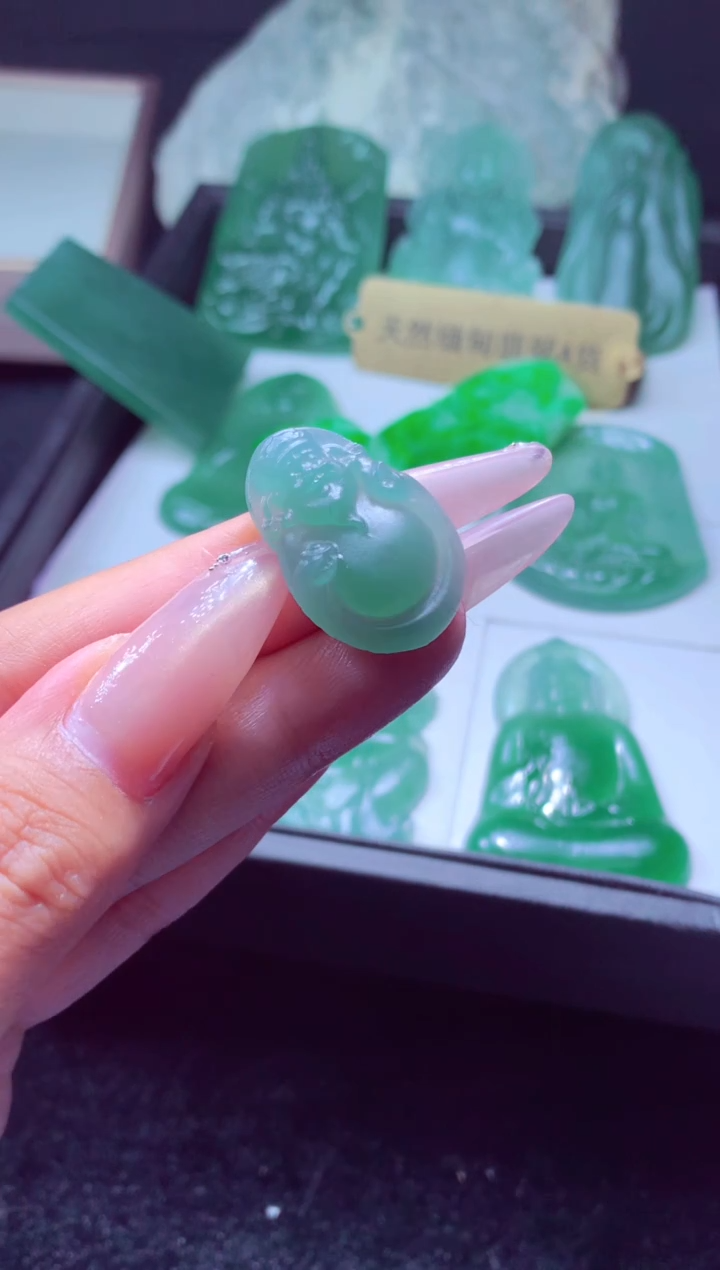 未镶嵌定制翡翠简**乐天然缅甸翡翠A货吊坠多样性发货其一