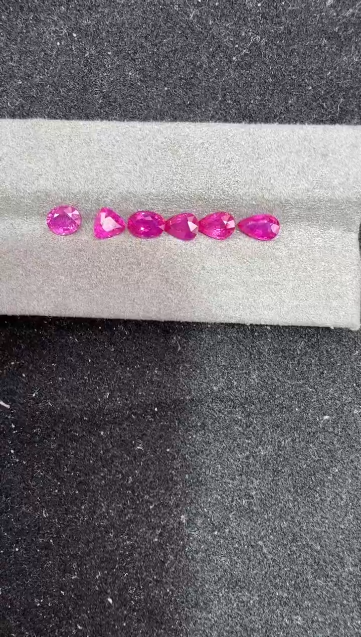 未镶嵌定制定制红宝石百***✨天然无烧六颗