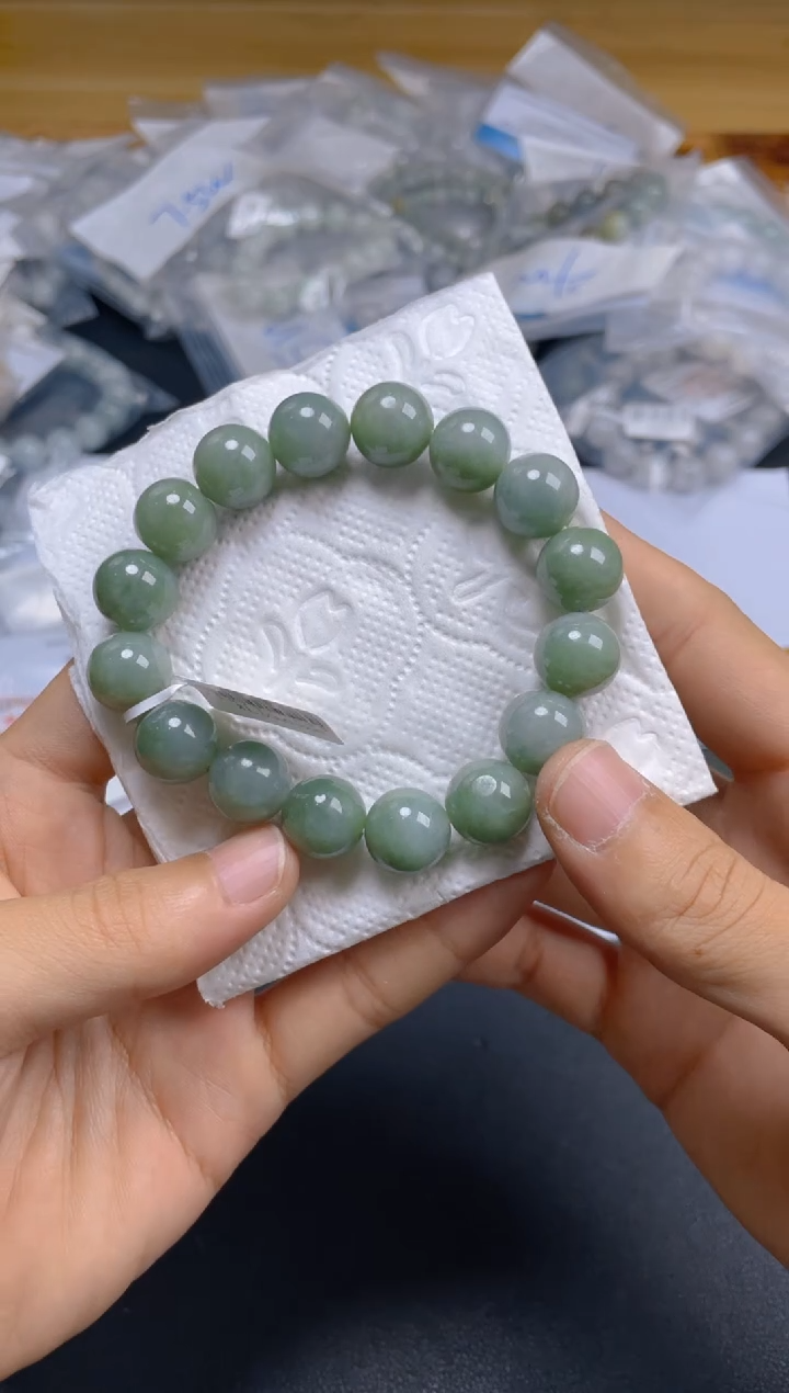 未镶嵌手链翡翠珠串
