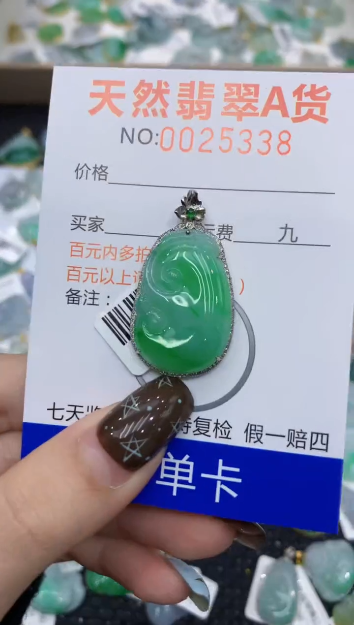 【闪购商品】翡翠颈饰18K金镶嵌1111111111