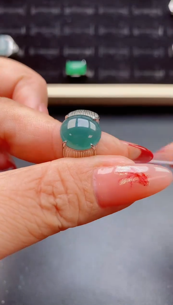 【闪购商品】翡翠戒指银S925镶嵌5243254
