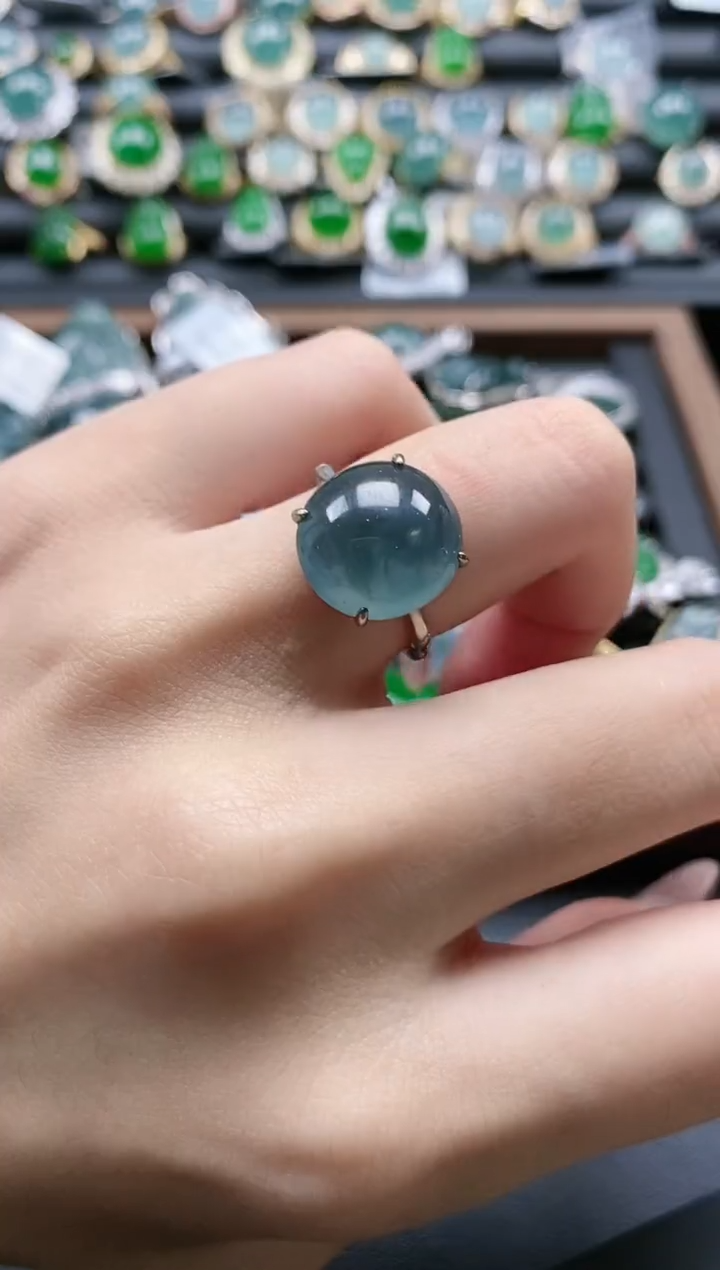 【闪购商品】翡翠戒指银S925镶嵌51151