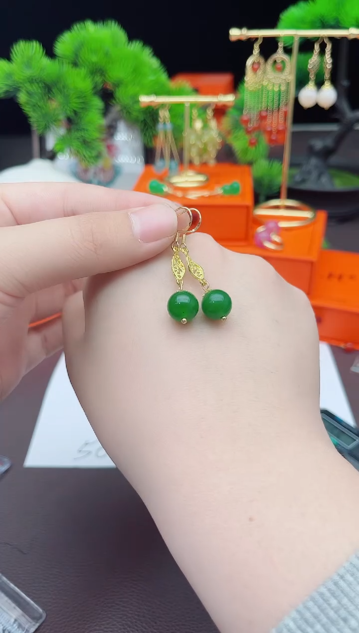 【闪购商品】玛瑙/玉髓耳钉银S925镶嵌437000