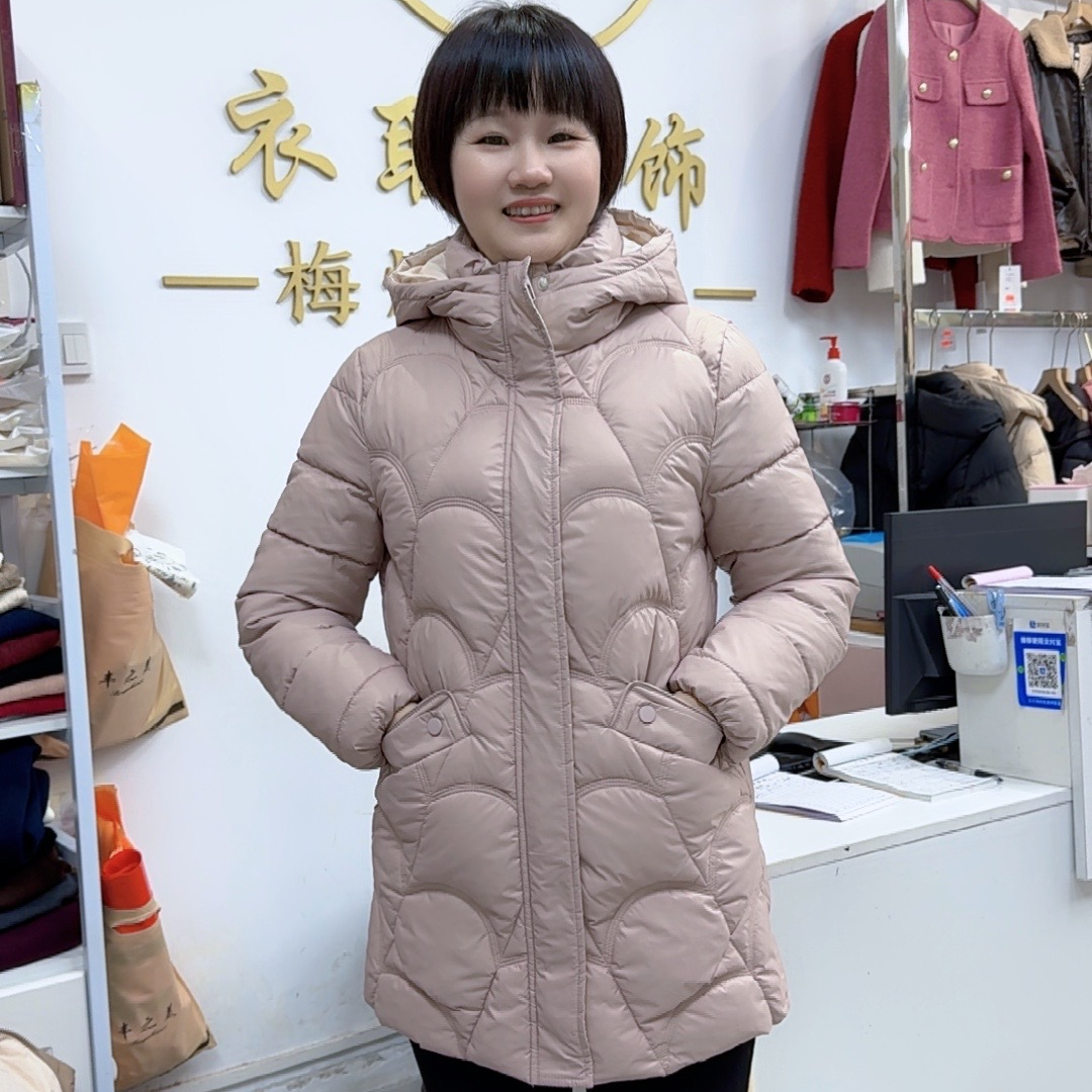 【衣联服饰】精品妈妈款中长款棉服外套8802