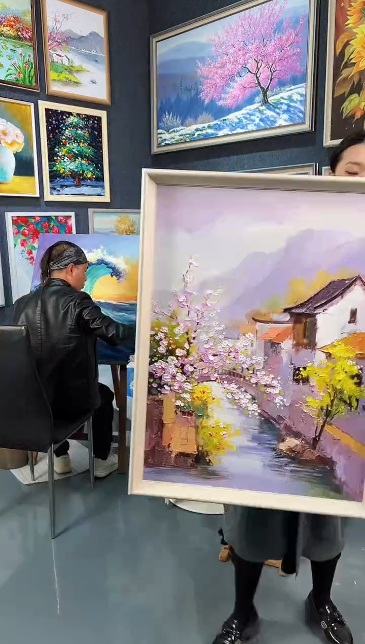 【闪购商品】油画128号 60*80 水乡-手绘油画