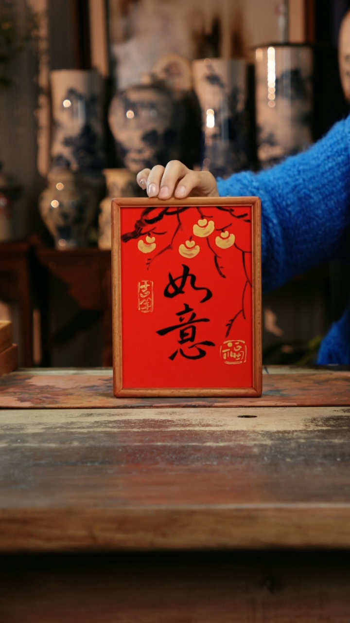【闪购商品】瓷片景德镇纯手工釉下彩精品花瓶