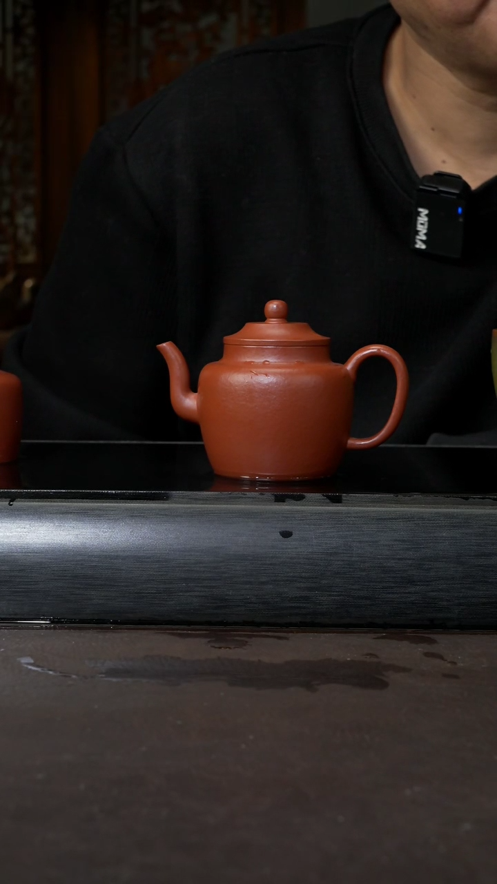 【闪购商品】紫砂茶壶赵庄朱泥 笠帽宫灯 100cc 039