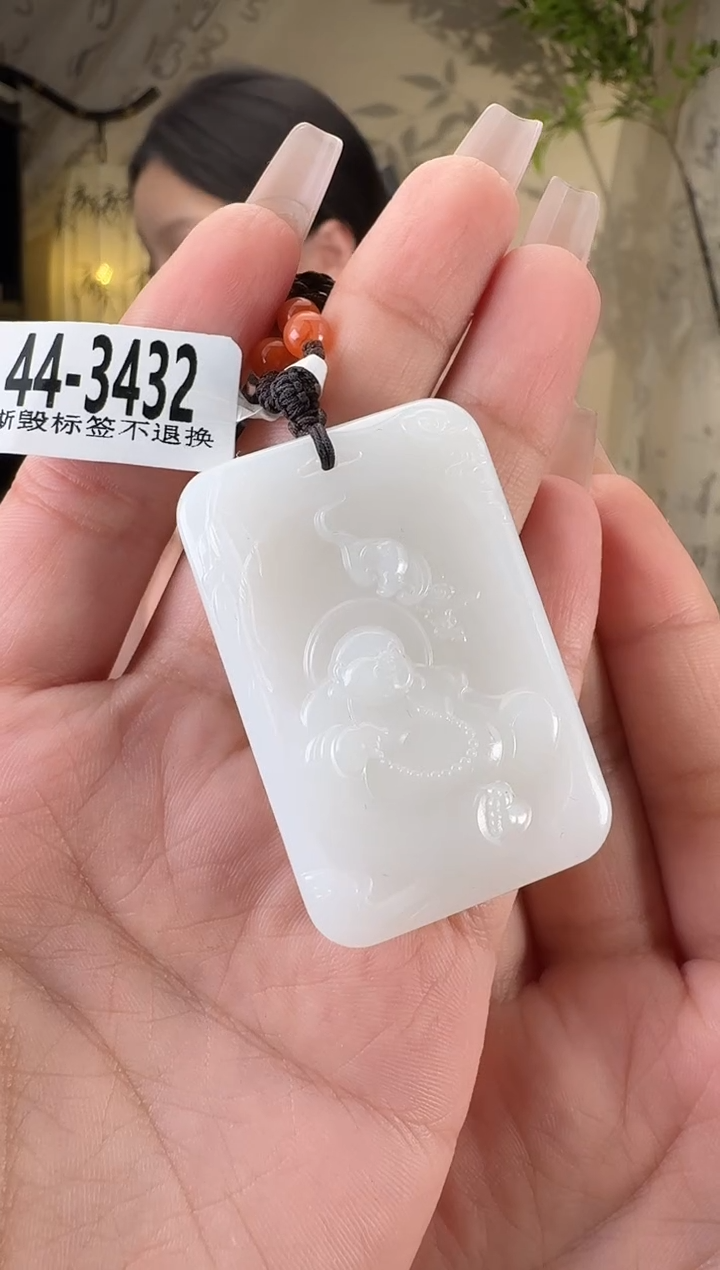 和田玉未镶嵌颈饰44-3432