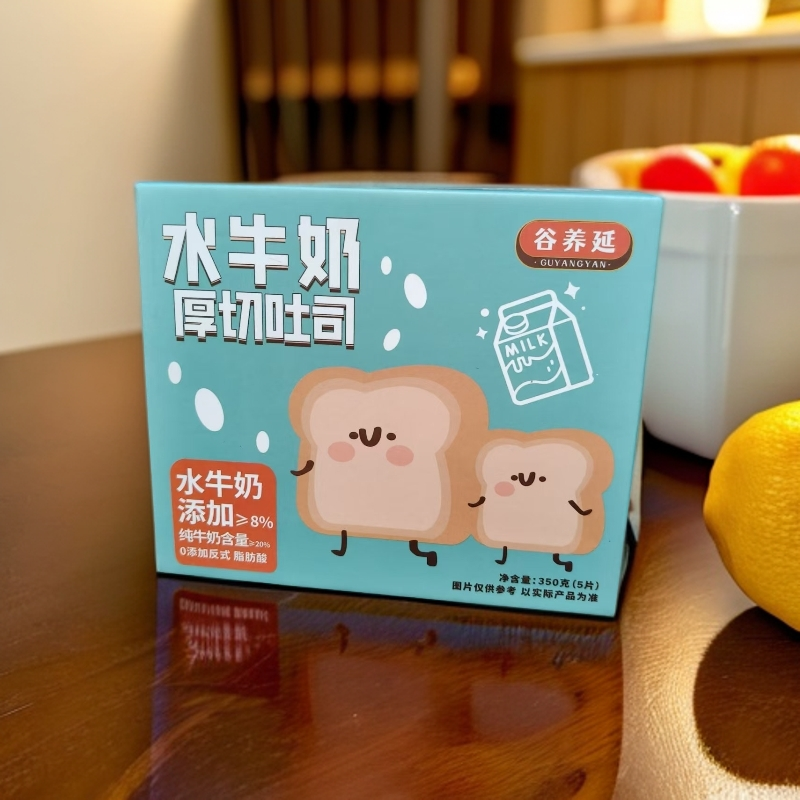 牛奶厚切吐司面包营养美味可作早餐充饥零食