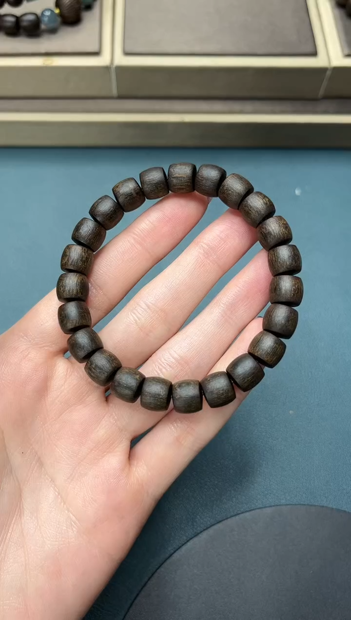 【闪购商品】沉香手串越南芽庄白棋楠高油老料桶珠9mm男女款