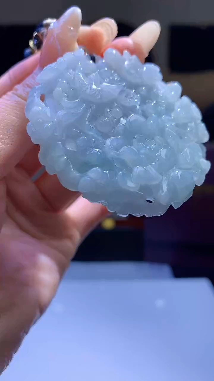 【闪购商品】定制翡翠未镶嵌8003jj-毛货挂件35