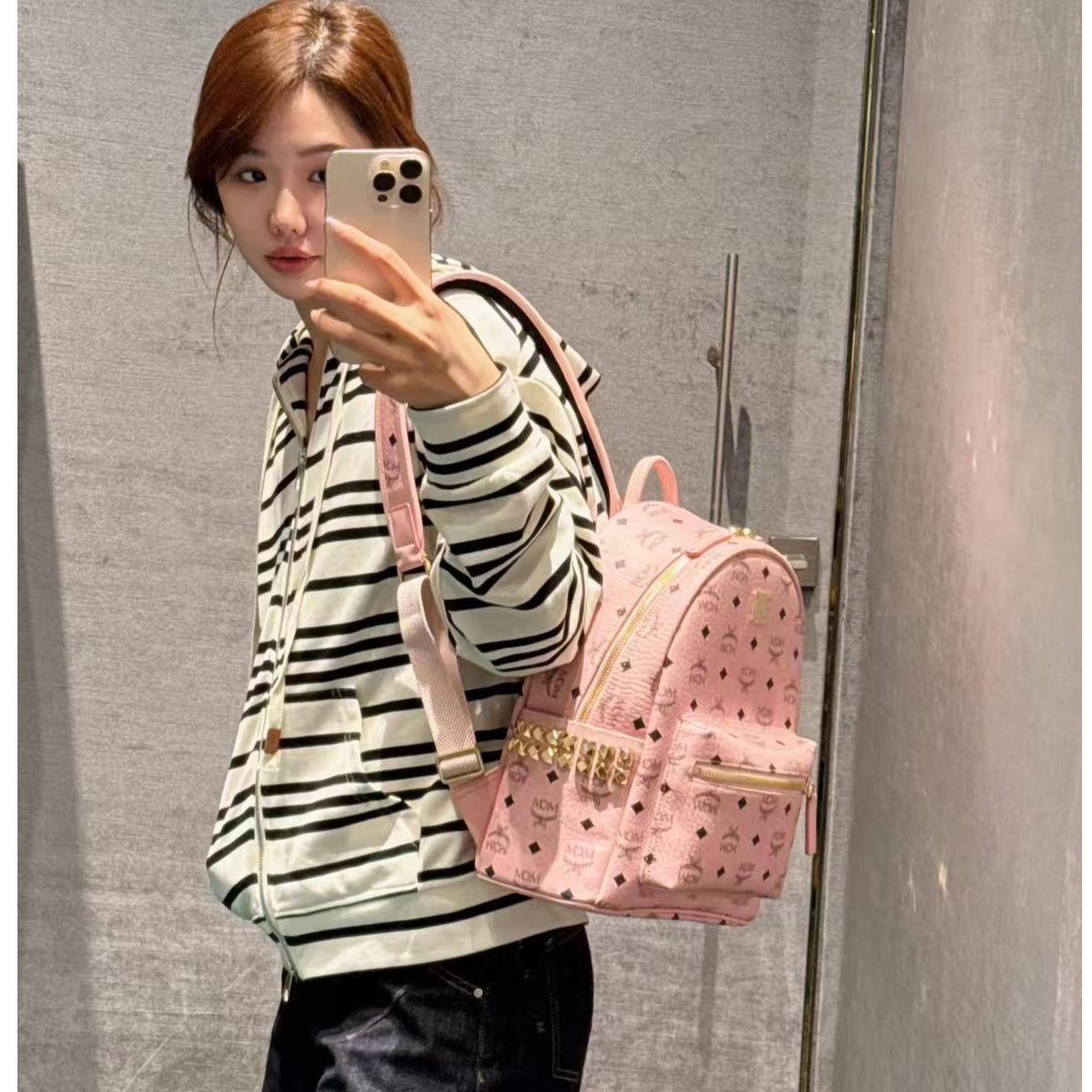 【618品牌专享】干邑色超迷你中大号双肩包