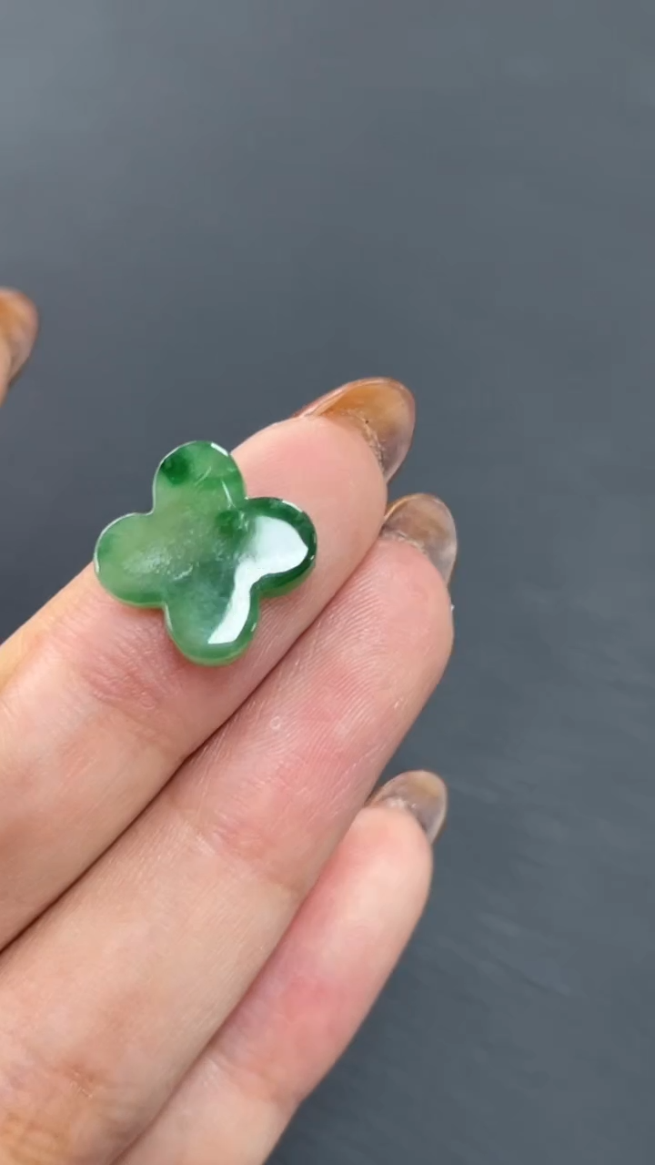 【闪购商品】定制翡翠未镶嵌11*11.3四叶草180+18