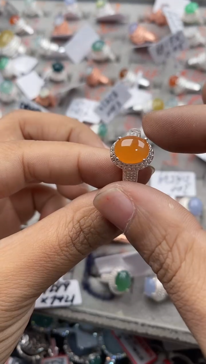 未镶嵌戒指翡翠999---2