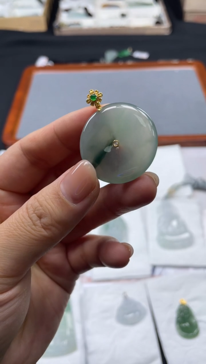 【闪购商品】定制翡翠18K金镶嵌02-22HDJT0141539