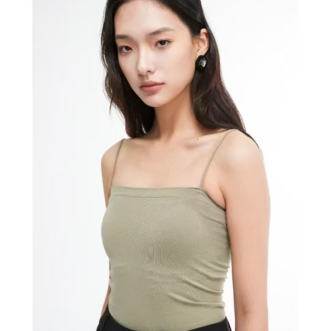 夏季新款平口设计吊带背心