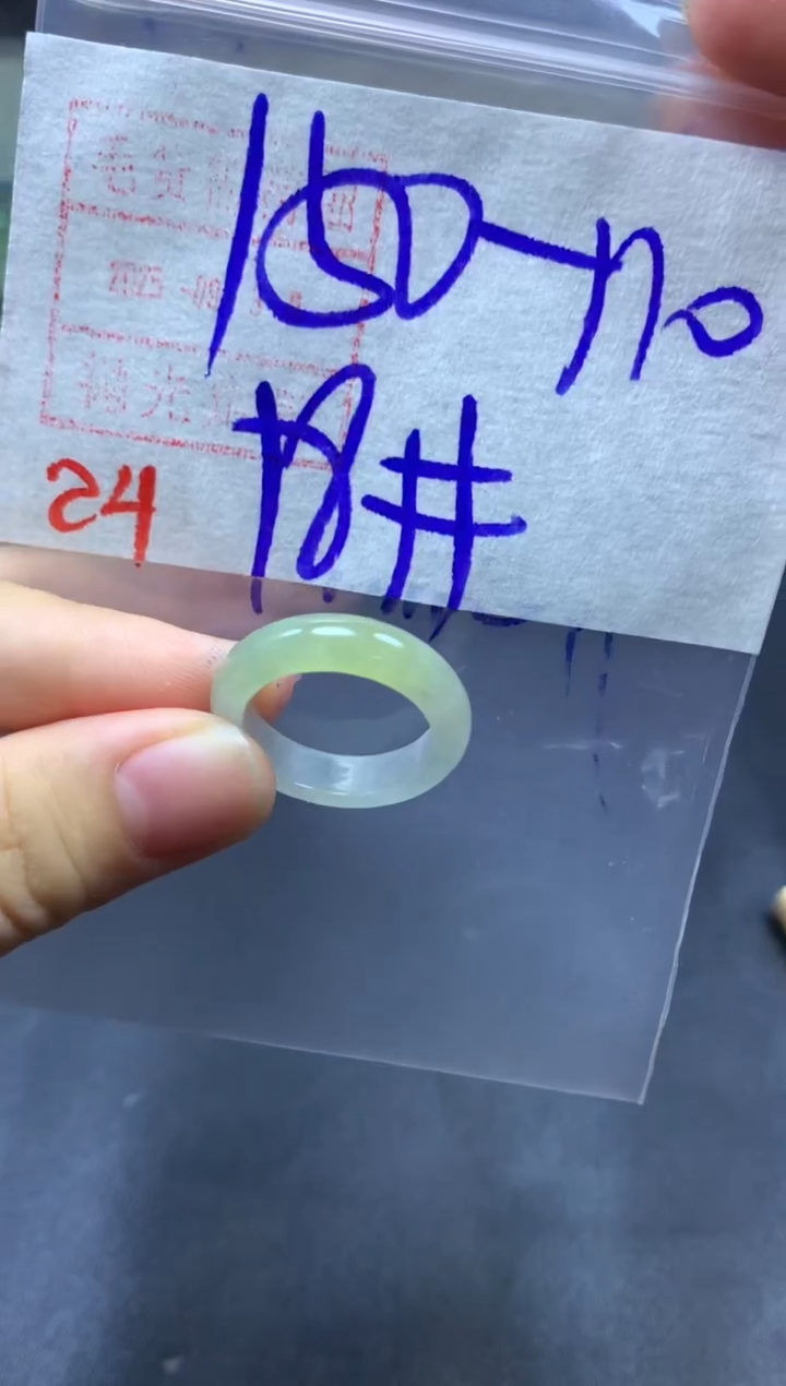 未镶嵌定制翡翠戒圈18#160毛货需精细抛光