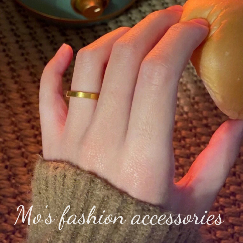 钛钢戒指 手工哑光拉丝2mm古法简约高级感百搭素圈 A510