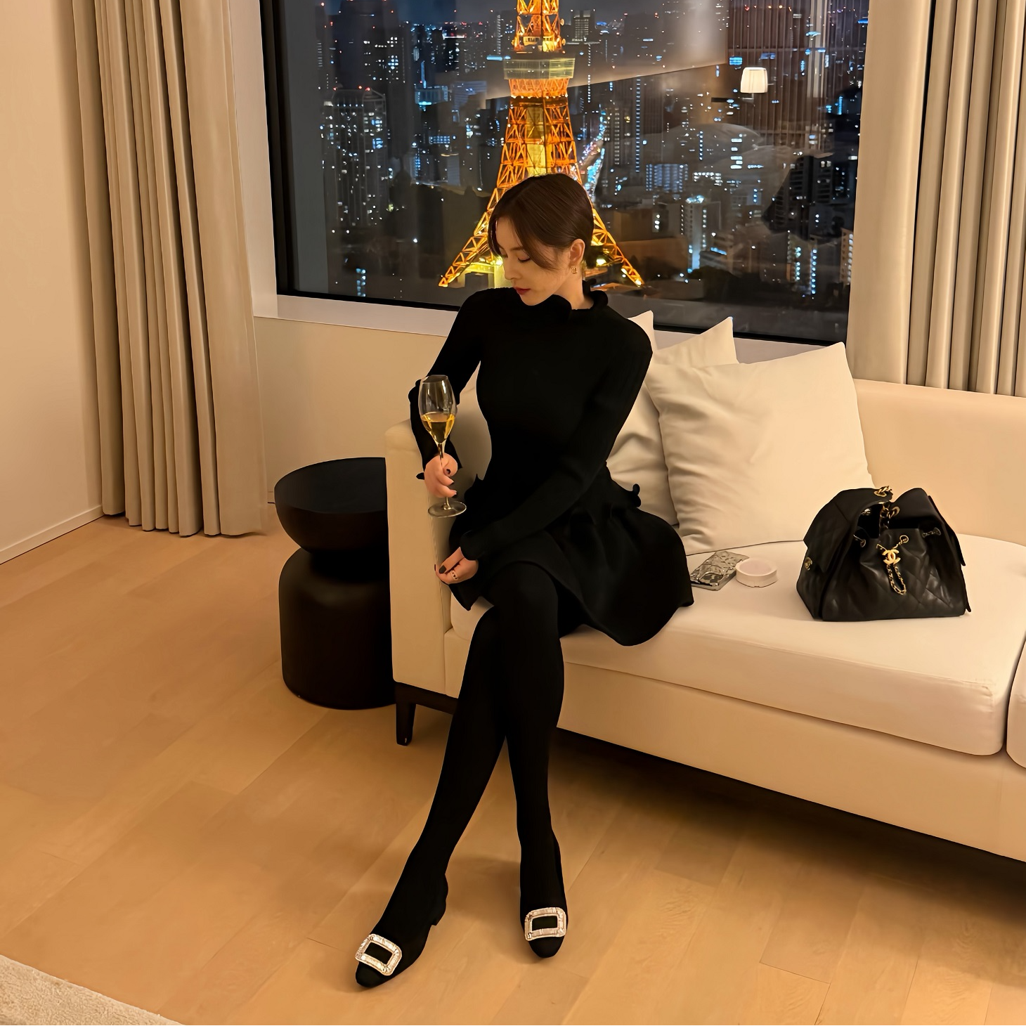 DIDI LAUREN“独舞”miu系精致俏皮感羊毛蓬蓬短裙