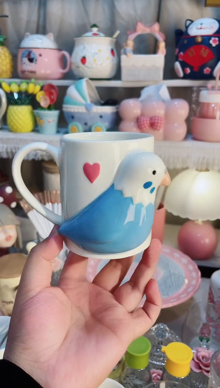 【闪购商品】瓷片鹦鹉杯质量好发货快放心拍
