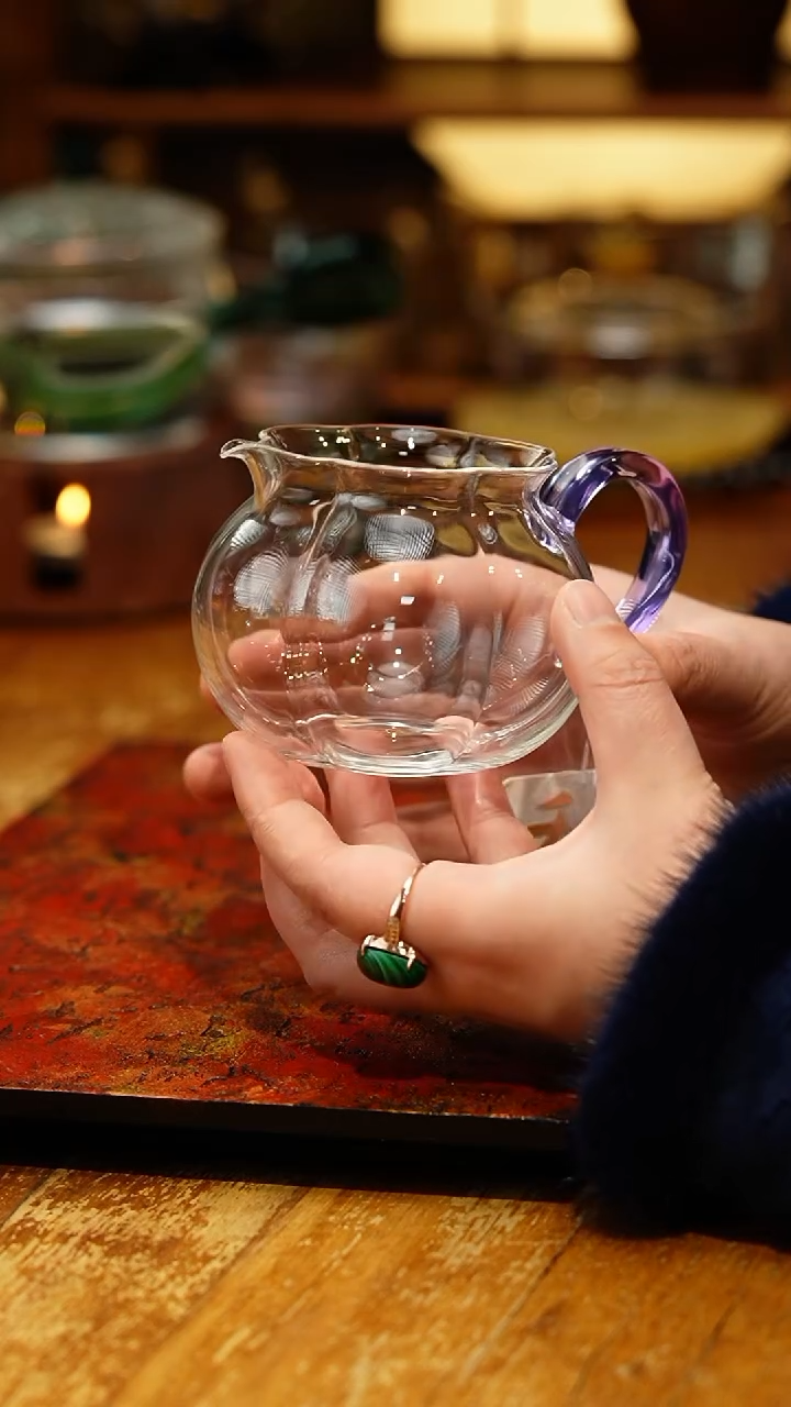 【闪购商品】禾器/晶彩纳福茶海/浅紫色/定制版