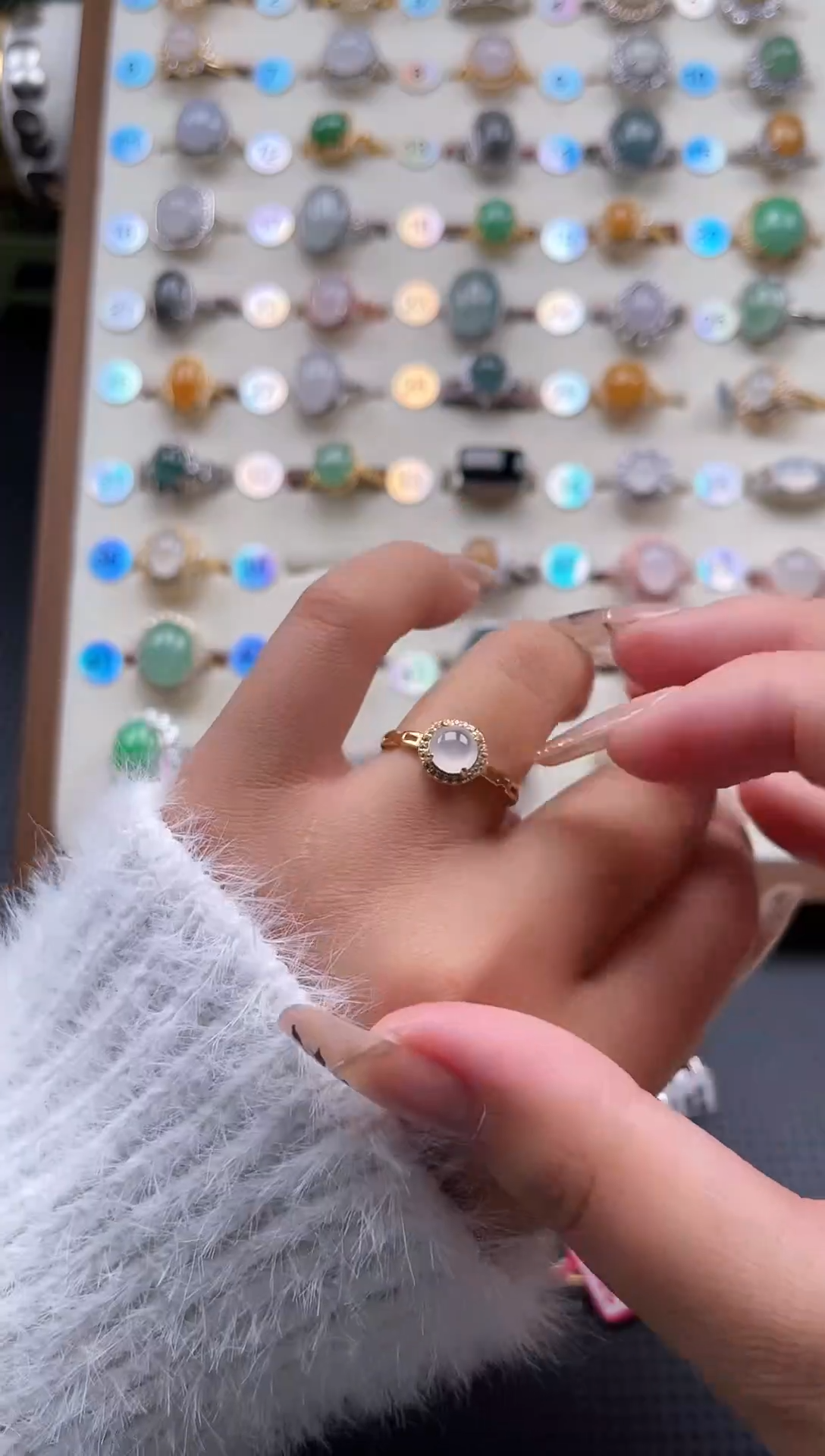 【闪购商品】翡翠戒指银S925镶嵌天然A货翡翠戒指